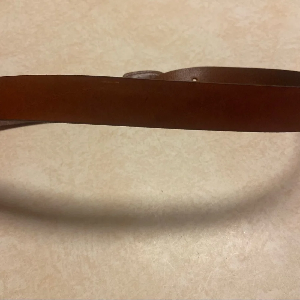 Vintage Gap Belt Womens 31”-34” USA Made Brown Leather Retro 80s 90s Classic - Picture 7 of 12